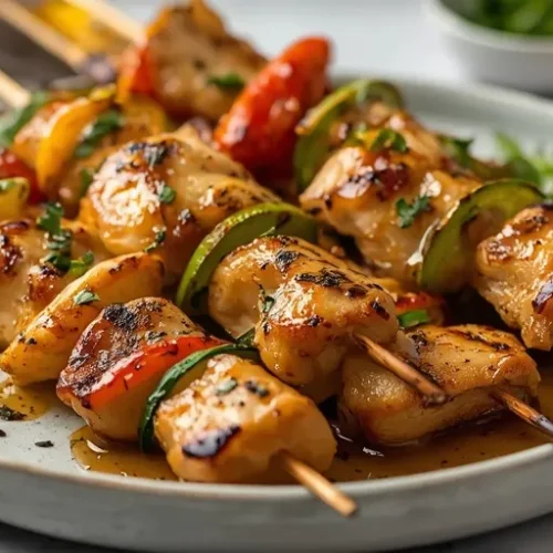 grilled hot honey chicken skewers recipe