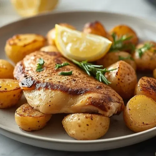 skillet chicken and potatoes recipe