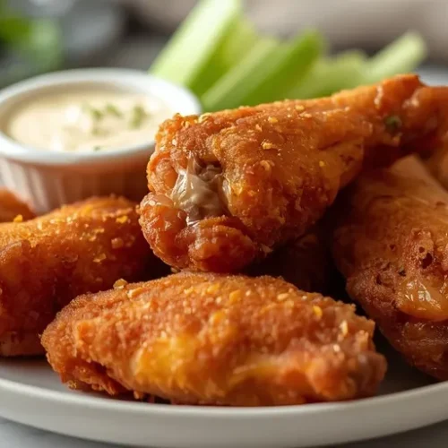 deep fried BBQ chicken wings recipe