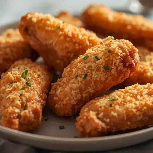 deep fried garlic parmesan chicken wings recipe