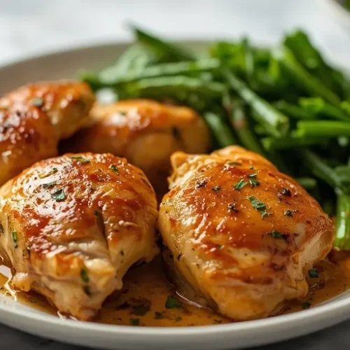oven garlic butter chicken thighs recipe