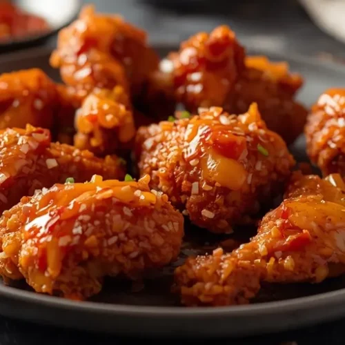 deep fried sweet spicy Korean chicken recipe