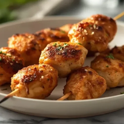grilled dill pickle chicken skewers recipe