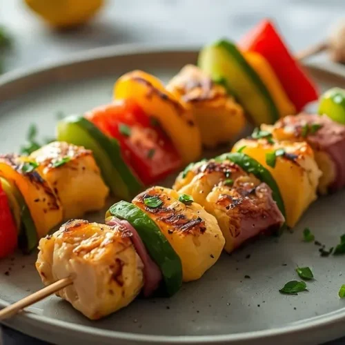grilled Mediterranean chicken kabobs recipe
