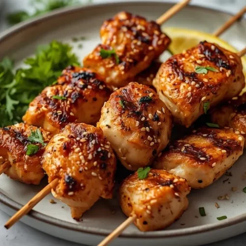 grilled sesame chicken skewers recipe