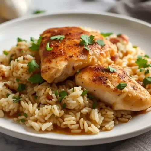 one-pot Greek chicken and rice recipe
