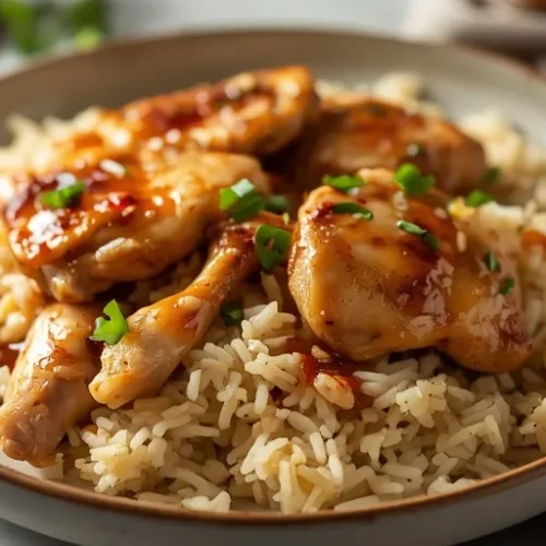 one-pot honey garlic chicken and rice recipe