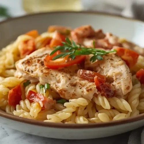 one-pot Mediterranean chicken orzo recipe