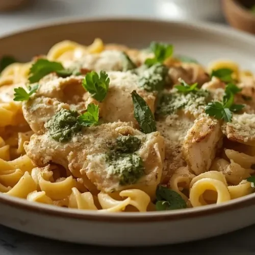 one-pot pesto chicken pasta recipe