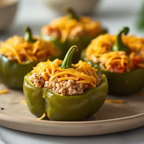 oven chicken stuffed peppers recipe