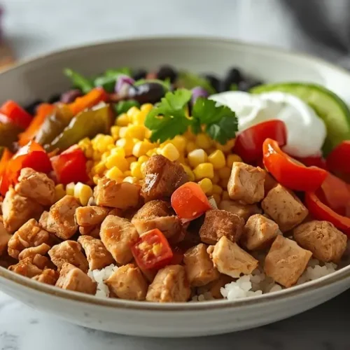 skillet chicken burrito bowl recipe