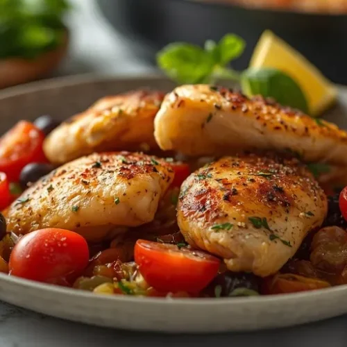 skillet Mediterranean chicken recipe